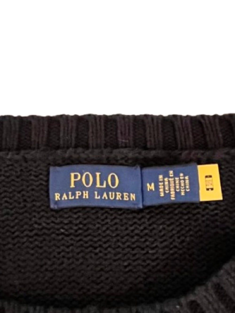 Polo Ralph Lauren-RL MONOGRAM TEDDYBEAR Cotton Crewneck Sweater. Size: medium - Picture 4 of 5